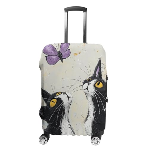 Travel Luggage Cover Elastic Suitcase Protector Anti-Scratch Washable Looking at The Cloud Luggage Sleeve Tsa Approved Carry on Covers Baggage Cover Fits 18-32 Inch Luggages