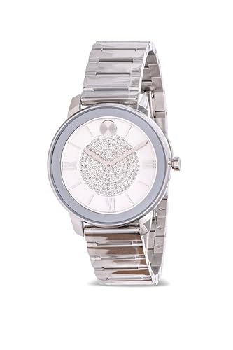 Movado �{�[���h ���� �V���o�[ �N���X�^�� �p���F �_�C���� ���f�B�[�X �r���v 3600658