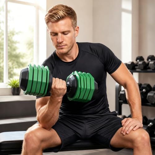 Image of 25 /50 /55 lbs Pair Adiustable Dumbbell Set, Adiust Dumbbell Weight for Exercises Pair Dumbbells for Men and Women in Home