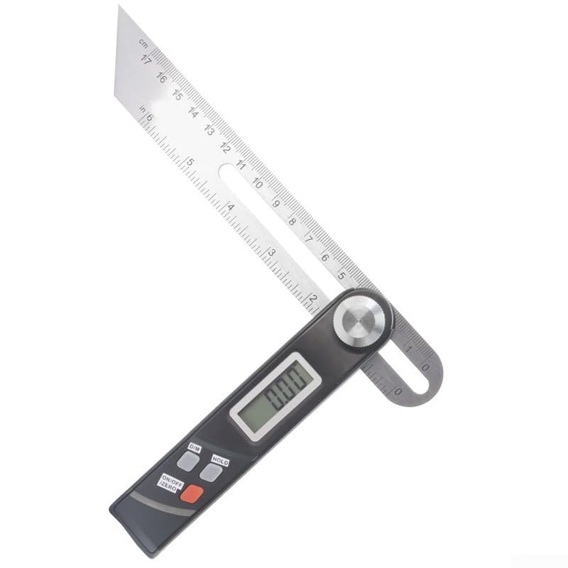 Buscador de ángulos digital 0-360° con burbuja y pantalla LCD miniatura 4