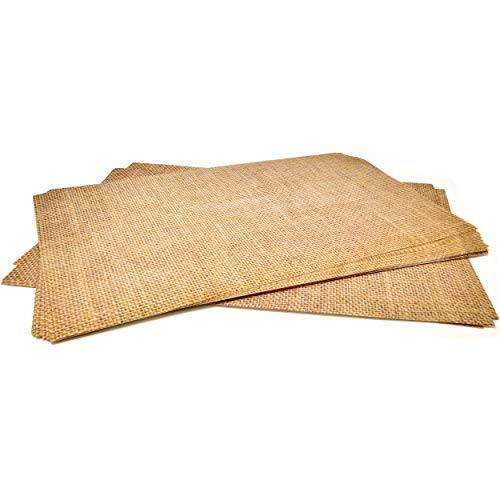 Gift Boutique 50 Disposable Burlap Printed Paper Place Mats 11 Inch X 17 Inch Rectangle Rustic Coated Place Mat Vintage Country Table Setting Party Supplies thumb #2