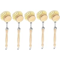 Spülbürste Holzspülbürste 5er Set. Bürstenköpfe austauschbar. Nachhaltige Bürsten aus zertifiziertem Buchenholz und Natur Fibre Pflanzenborsten. Langlebig, praktisch und CO²-neutral - Made in Germany – Ansicht 4