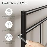 Zinus Elias Bettgestell 90 x 200 cm mit Vintage Kopfteil - Metallbett 90x200 mit Metall-Lattenrost - 30 cm Hohe Plattform mit Freiraum Darunter - Kein Boxspringbett Erforderlich - Schwarz