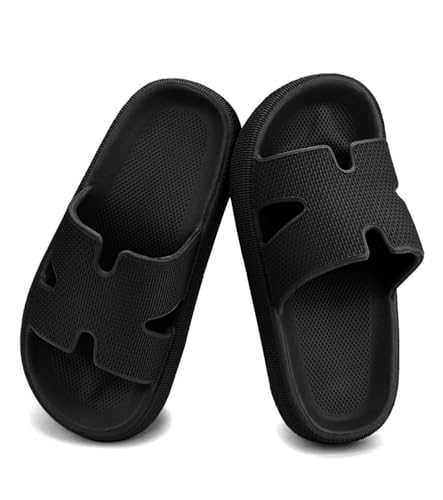 Image of Cubufly Kids Cloud Slides Boys Girls Pillow Slippers Shower Slip on Slide Sandals