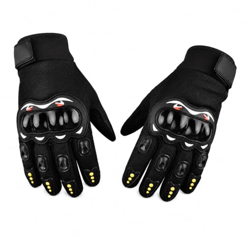 Luva para Moto Impermeável com Proteção contra Frio Resistente Dedos Completos Cor Preta