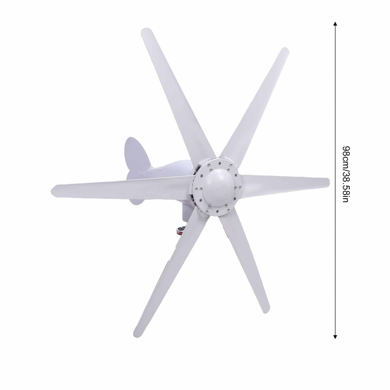Generatore Eolico da 300 W Soluzione di Alimentazione Domestica Silenziosa con Design per Esigenze Energetiche Esterne Kit Mulino a a Basso Rumore per Cabine Agricole Barche