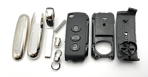 Automobile Locksmith 3 Button Remote Key Case Shell with Blank Blade for Bentley Continental GT Flying Spur remote key fob - Image 4