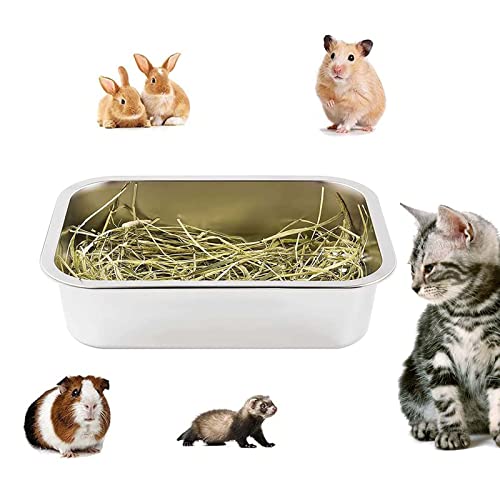 Arenero para gatos acero inoxidable 14.17x10.24x3.94 pulg miniatura 7