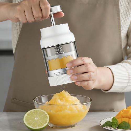 Mini Shaved Ice Machine Snow Cone Machine - Portable Handheld Small Crusher with Free Cube Trays by choxila - Image 3