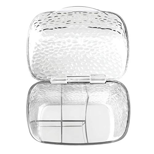 Idesign Rain Toothbrush Holder With Lid For Toothpaste, Electric Toothbrush, Water Flosser And More, 3.32" X 4.73" X 8.15", Clear #TOP7