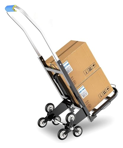 Carretilla de mano plegable con ruedas para subir escaleras, carrito portátil resistente para viajes, mudanzas, compras y transporte