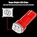 cciyu 10 Pack Red T5 74 3-3014SMD Car Dashboard Panel Gauge Side LED Light Bulbs Lamp 12V For 1995-1997 1999-2002 For Dodge Spirit Viper Stealth B3500 B2500 Ram 3500 Ram 2500 Intrepid Avenger Durango