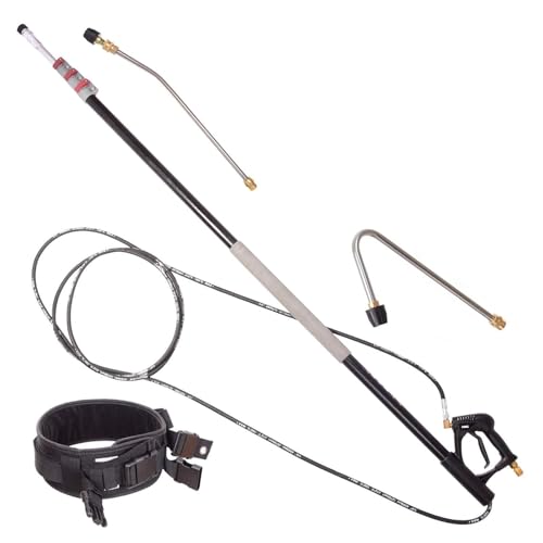 Tubo telescópico de 5,5 m con Brazo de Lanza telescópica con Boquilla Angular y Correa para Lanza telescópica Karcher M22