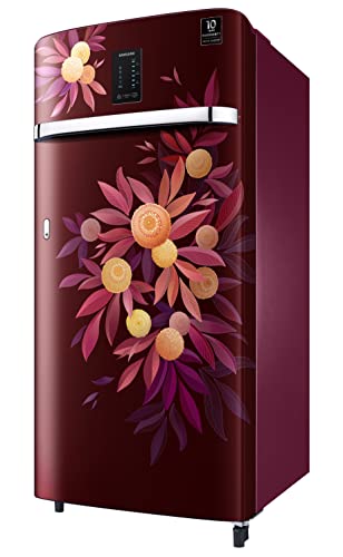 Image of Samsung 189L 5 Star Inverter Direct-Cool Single Door Digi-Touch Refrigerator Appliance (RR21C2E25NJ /HL,Orange Blossom Red)