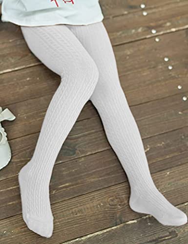 Kiench Toddler Baby Girls Tights Cotton Cable Knit Leggings Stockings Pantyhose2
