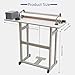 2 In 1 Plastic Bag Sealer Cutter, Foot Operated Heat Sealer Cutter, Adjustable Work Table With Base And Stand For Industrial And Commercial Use