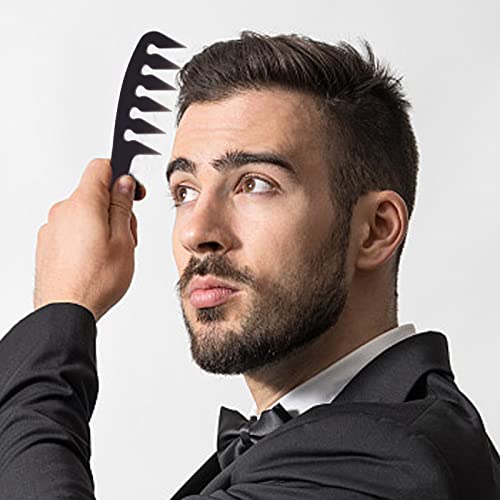 Jawflew Hair Comb Styling Set Double Side Brushes Wide Tooth Hair Comb Shaping And Teasing Wet Combs Tools - Suitfor Salon Barbers #TOP6