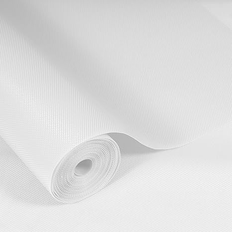 KayJen (45 cm X 20 m) Frosty White Food Grade EVA Anti Slip MatSheet for Fridge, Kitchen, Drawer, Shelf Liner, Table (Diamond Texture, Frosty White)