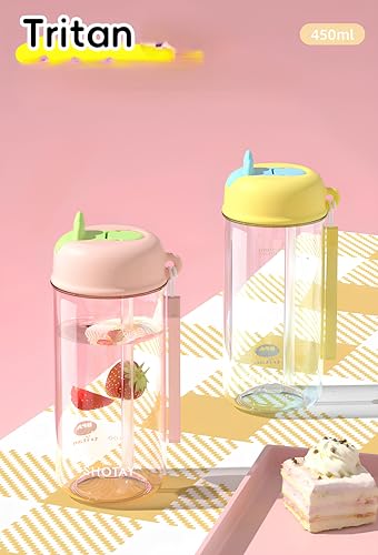 Image of THE VENTI SHOTAY COOL Unbreakable Water Bottle with Sipper BPA Free Tritian, Leak-Proof Water Bottle Ideal for Office, Sports, School, Gym (450ML-Cream)