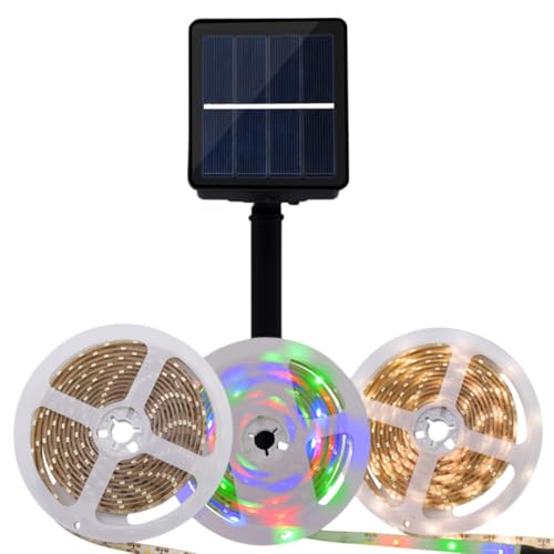 Tira LED solar exterior blanca cálida flexible 500 cm miniatura 7