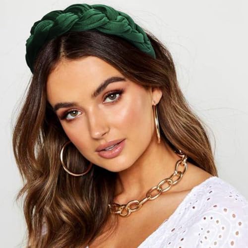 Image of DRESHOW Velvet Braided Headband Women Hair Hoop Elastic Hair Bands Fashion Headbands for Women