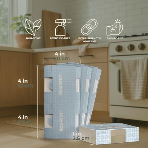 Spider Trap — 20 Pack | Sticky Indoor Glue Traps for Spiders and Other Bugs and Crawling Insects | Adhesive Spider Bait Trap, Monitor, Killer and Detector for Pest Control