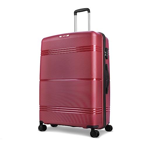Skybags Paratrip Large Size Hard Luggage (79 cm) | Polypropylene Luggage Trolley with 8 Wheels and Anti Theft Zipper | Maroon | Unisex