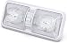 RV LED Ceiling Double Dome Light Fixture with ON/Off Switch Interior Lighting for Car/RV/Trailer/Camper/Boat DC 12V Natural White 4000-4500K 48X2835SMD (Natural White 4000-4500K, 1)