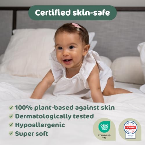 Image of Naty BioEmbrace Baby Diapers, Size 3 (9-20 lbs), 100 Count | Hypoallergenic for Sensitive Skin, Up to 12 Hour Leak Protection, Absorbent, Plant-based softness, Premium comfort