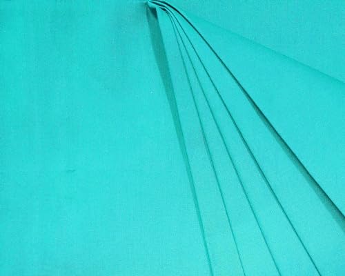 Image of 100% Cotton Unstitched Material for Women's Skirts, Saree Petticoats, Pyjamas, Patiyala Pants, Salwar, 2 Meter Poplin,89 cms Width Fabric (Seagreen)