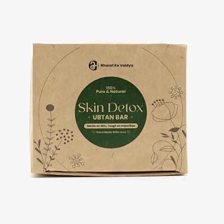 Bharat Ke Vaidya Skin Detox Ubtan Soap Bar, Ayurvedic Natural Cleansing, Anti-Acne & Allergy Relief, Pack of 4, with Multa... Price In India
