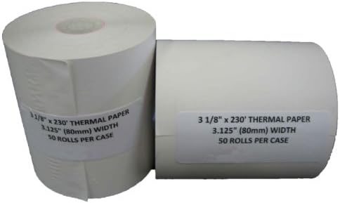 NCR 856348 Thermal Receipt Paper, 3-1/8" x 230' White (50 Rolls)
