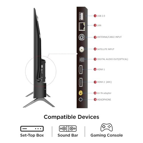 Image of TCL 108 cm (43 inches) Metallic Bezel-Less FHD QLED TV 43S5K (Black)