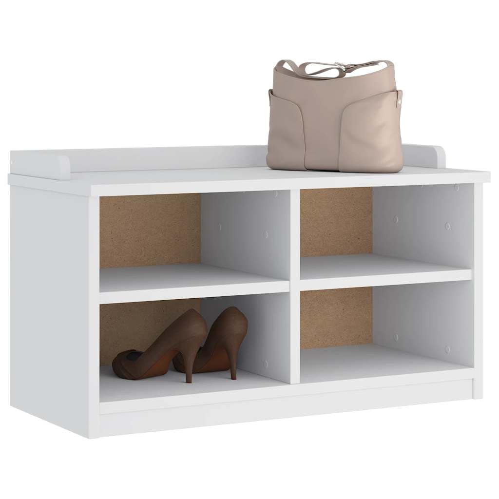 Ławka do korytarza Sandnes biała, 87 x 40 x 50 cm, drewno sosnowe