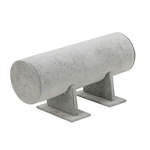 DIYARTS Hairband Stand Display Flannelette moldura de exibição de jóias em forma de T armação de armazenamento de toucador para acessório de exibição de cabelo (Grey)