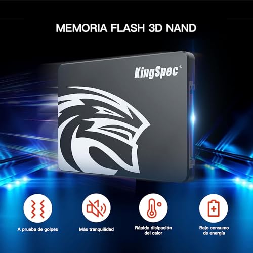 Kingspec SSD 1TB SATA III 6Gb/s 2,5" TLC 3D NAND Flash Disco Duro Interno - Lectura de Hasta 570 MB/s Para Escritorios/Computadoras Portátiles/Todo en Uno - Imagen 4