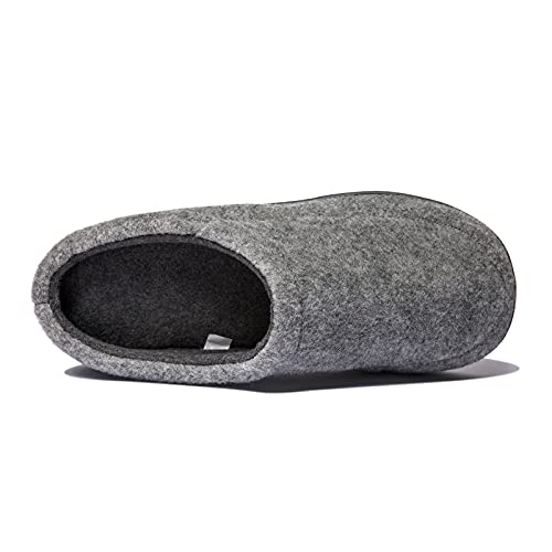 Newdenber Men's Felted Wool Memory Foam Slippers Cozy Slip On Indoor Outdoor Clog House Shoes (11-12 D(M) Us, Grey) #TOP5