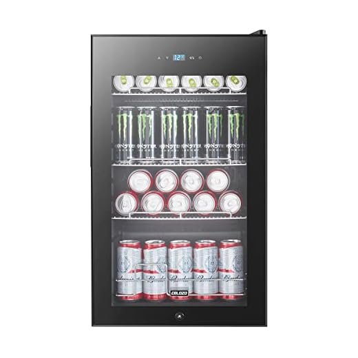 COLOZO 17 Inch Freestanding Beverage Refrigerator Cooler, 96 Cans Mini Fridge with Glass Door, Removable Shelves for Soda, Water, Beer or Wine, Small Drink Refrigerator for Home Office Bar