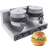 Commercial Dual Panini Press Hamburger Maker Grill Electric Burger Toaster Burger Machine 2400W I...