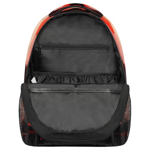 Japanese Style Samurai Silhouette Kids Backpack, Lightweight School Bookbag Large Capacity Laptop Backpack Water Resistant Daypack Shoulder Bag for Teenager Boys Girls3