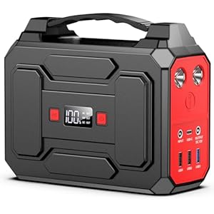 Powkey Tragbare Powerstation 99Wh/27000mAh Tragbares Kraftwerk 100W Solargenerator mit 230V AC Ausgang/QC 3.0 18W USB/Typ-C für Camping Wohnmobile powerbank mit Steckdose