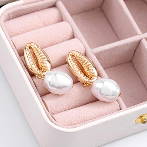 Sixexey Boho Seashell Earrings Gold Starfish Earring Set Pearl Stud Earrings Shell Summer Beach Earrings Accessories For Women (4 Pairs) #TOP5