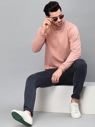 Image of Rigo Fleece Printed Round Neck Sweatshirt for Men | Full Sleeves Sweatshirt for Men | Casual Wear & Stylish Sweatshirts for Men
