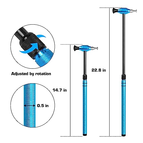 Image of LadyRosian 16PCS Car Paintless Dent Repair Tools Aluminum Dent Hammer with Knock Down Head Tap Kit Leveling Telescopic Hammer Set for Car Hail Damage Repair