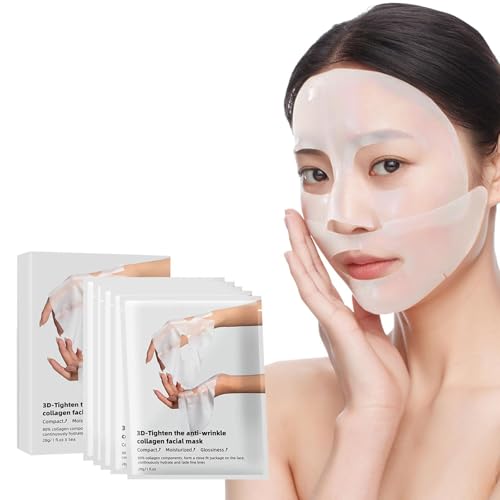 Mascarillas de tela para cara, máscaras de belleza, máscara facial natural para niñas, regalos, Pamper Tuchmaske, hidratante, calmante, antiarrugas (A)