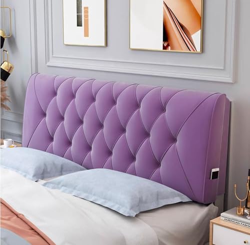 MGEMJMJ Almohada grande para cama de día, almohada de pared, cojín de cama, almohada de lectura, respaldo de apoyo lumbar con funda extraíble para cabecero (tamaño: 150 cm, color: morado1)