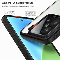 Cresee Kompatibel mit Xiaomi 15 Hülle Case, Matte Transluzente Harte Rückseite + Weiche TPU Bumper Handyhülle Stoßfest Schutzhülle Cover für Xiaomi 15, Schwarz – Ansicht 5