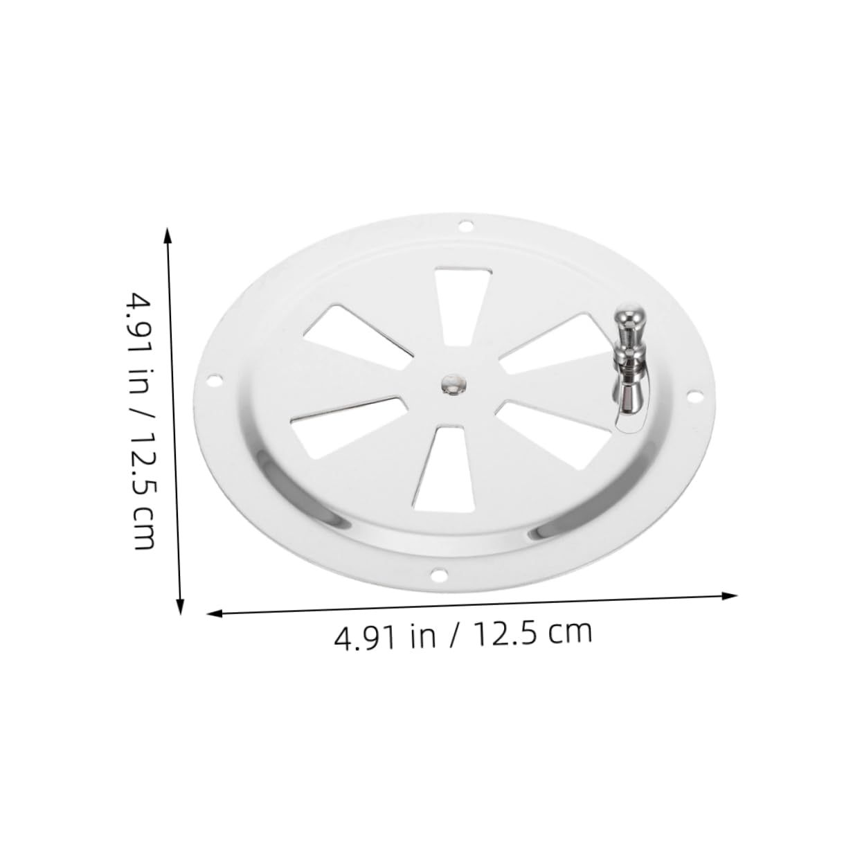Housoutil 2pcs Stainless Steel 5-inch Ventilation Plate Round Louver Vent Cover Air Vent Gill Plate with Manual Open and Closed Function Marine Boat Accessories