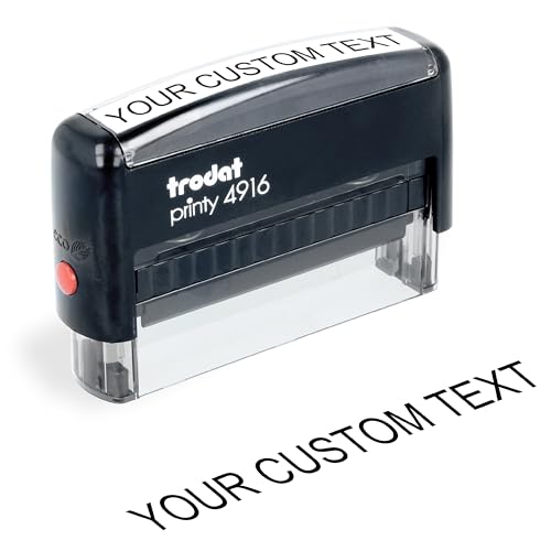 Trodat Custom One Line Stamp - Self Inking - Rectangular - Black, Red, Blue, Green, Purple or Brown