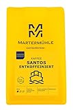 Martermühle Santos Kaffeebohnen entkoffeiniert 500g mild I Arabica I Aromen: Süßliche Milde, Toffee I Ganze Kaffee-Bohnen schonend geröstet, säurearm